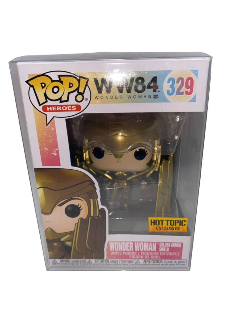 Funko Pop! Heroes Wonder Woman Golden Armor Figure 329 Hot Topic Exclusive NWT